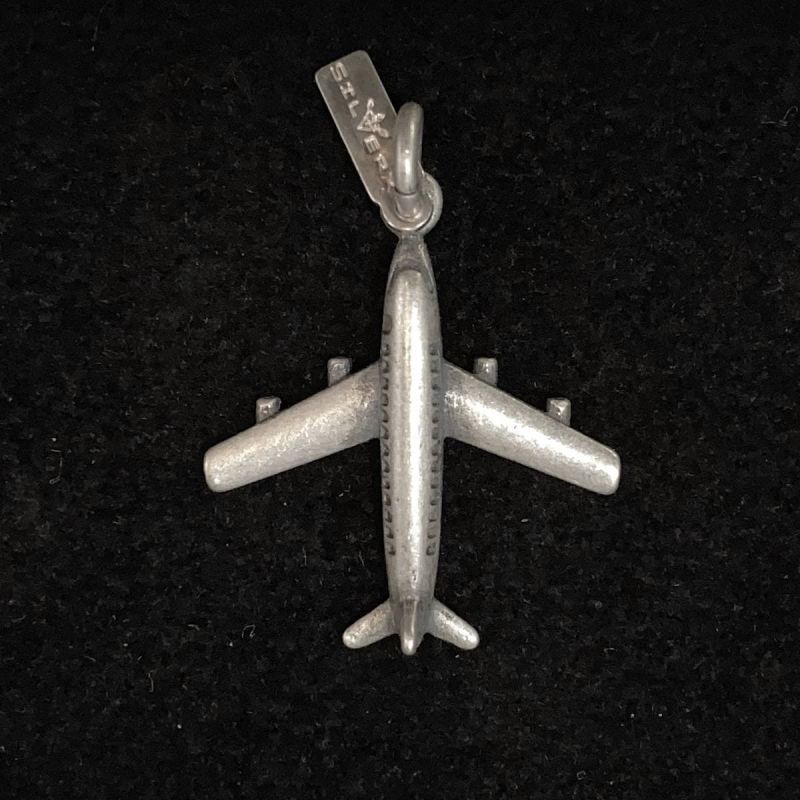 Ciondolo aereo in argento finitura acidata
