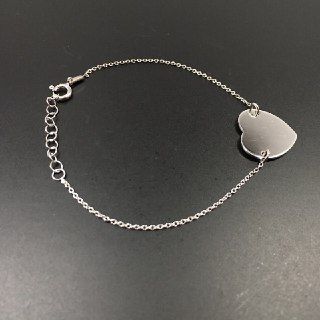 Bracciale in argento 925‰ cuore centrale 