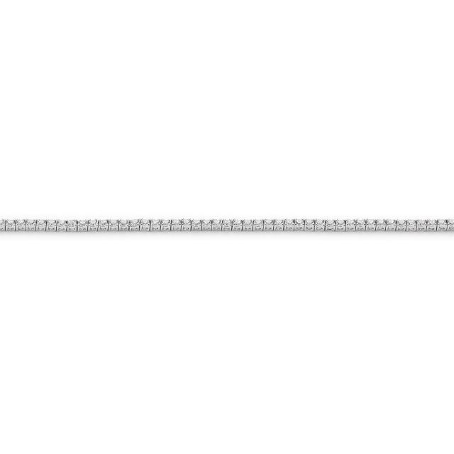 Bracciale tennis sottile in argento con zirconi