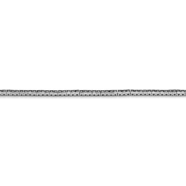 Bracciale tennis in argento a binario con zirconi neri
