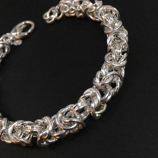 Bracciale in argento 925‰ maglia bizantina 