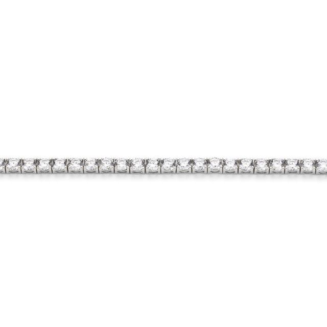 Bracciale tennis in argento con zirconi