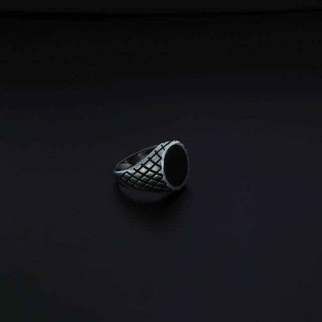 Anello uomo smalto 