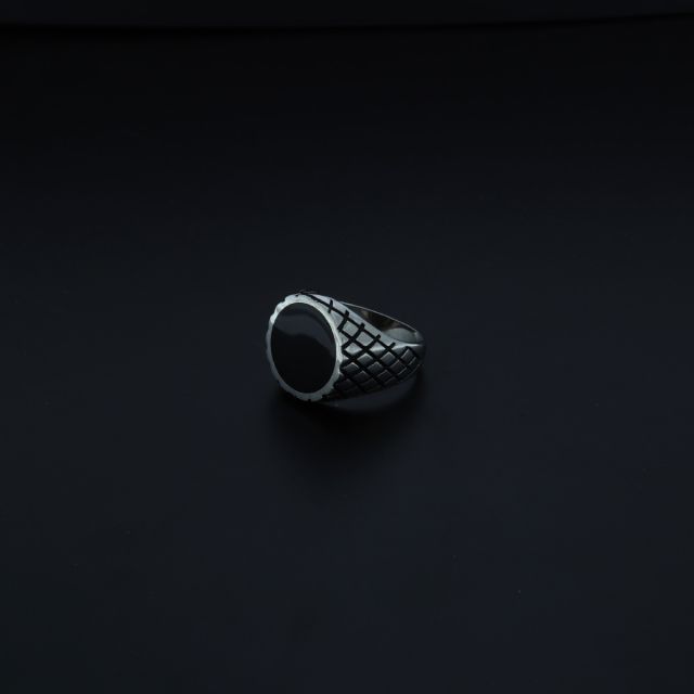 Anello uomo smalto 