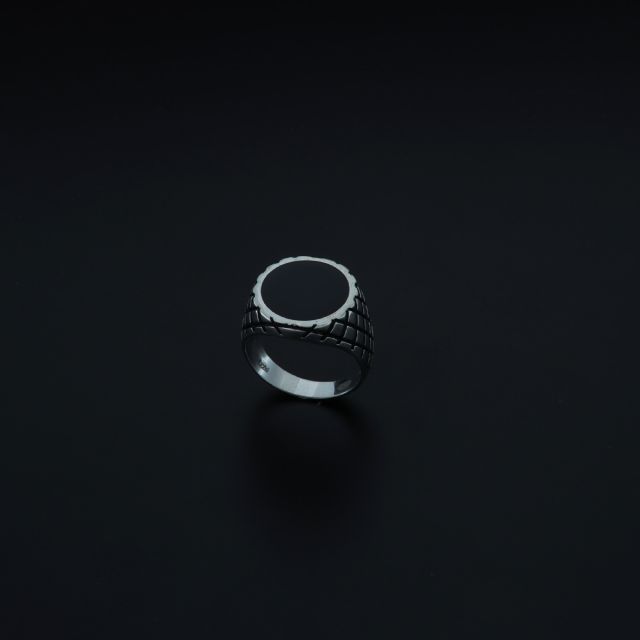 Anello uomo smalto 