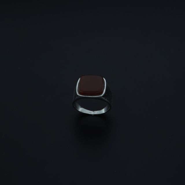 Anello quadro corniola