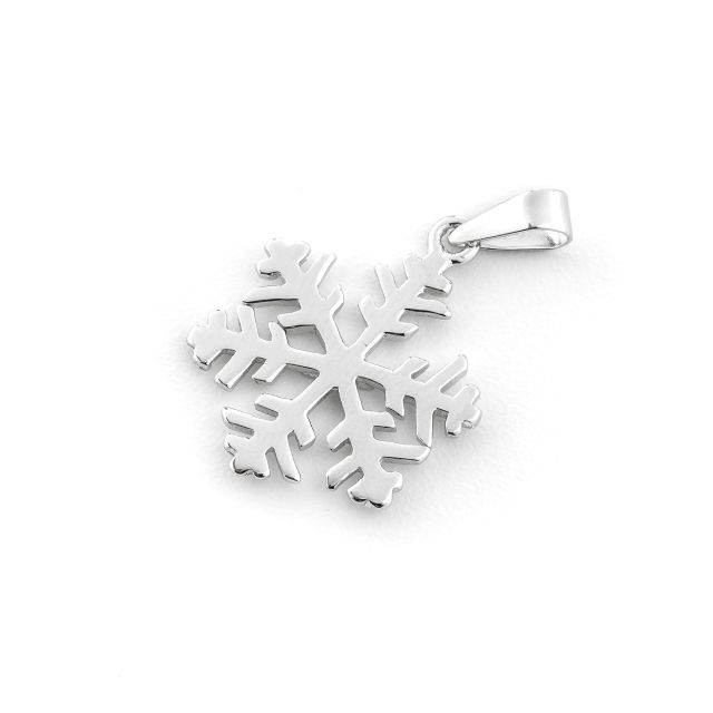 Ciondolo in argento a forma di fiocco di neve