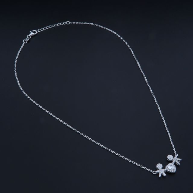 collana in argento 925‰ con bambini