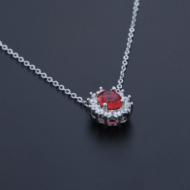 collana in argento 925‰ con centrale di zirconi 