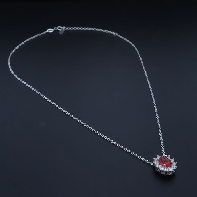 collana in argento 925‰ con centrale di zirconi 