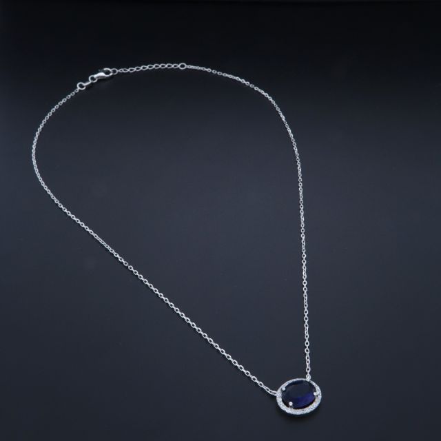 collana in argento 925‰ con centrale zirconi