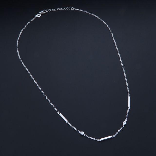 collana in argento con barrette in argento 925‰