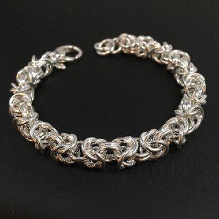 Bracciale in argento 925‰ maglia bizantina 