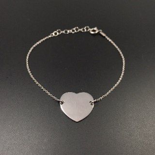 Bracciale in argento 925‰ cuore centrale 