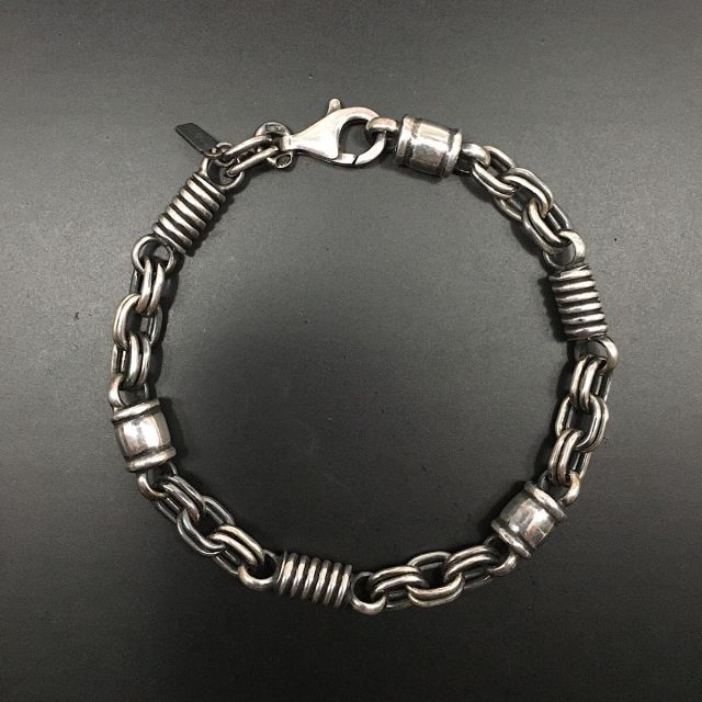 Bracciale argento brunito 925‰ fantasia uomo