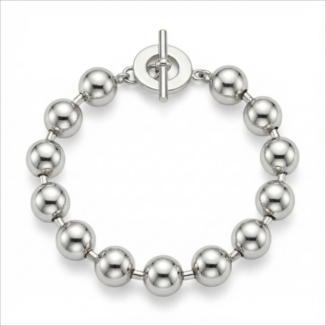 Bracciale in argento con sfere da 8 mm