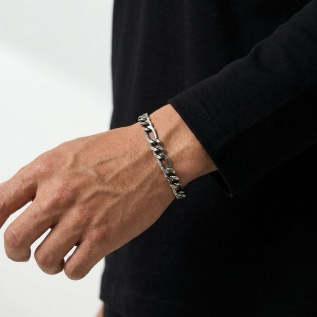 Bracciale in argento maglia FIGARO 