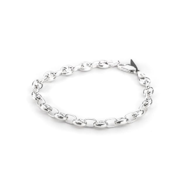 Bracciale in argento a maglia marinara