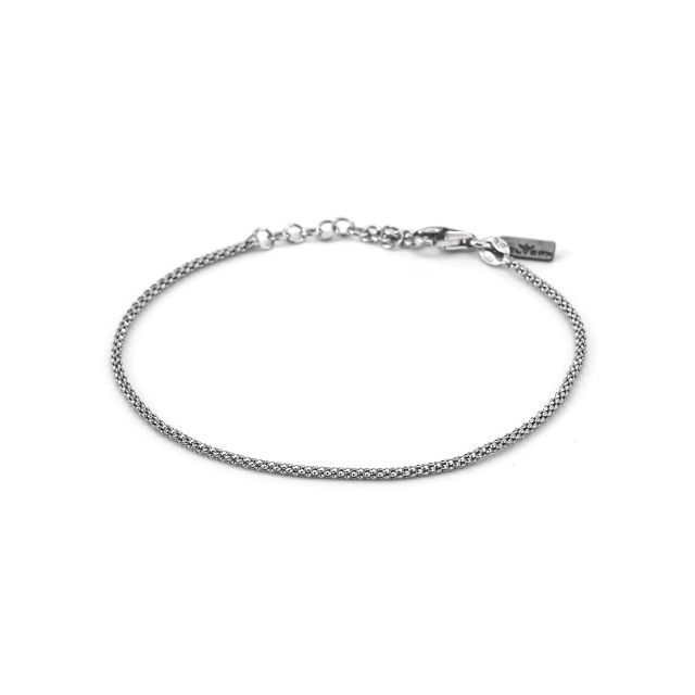 Bracciale in argento a maglia corda rotonda