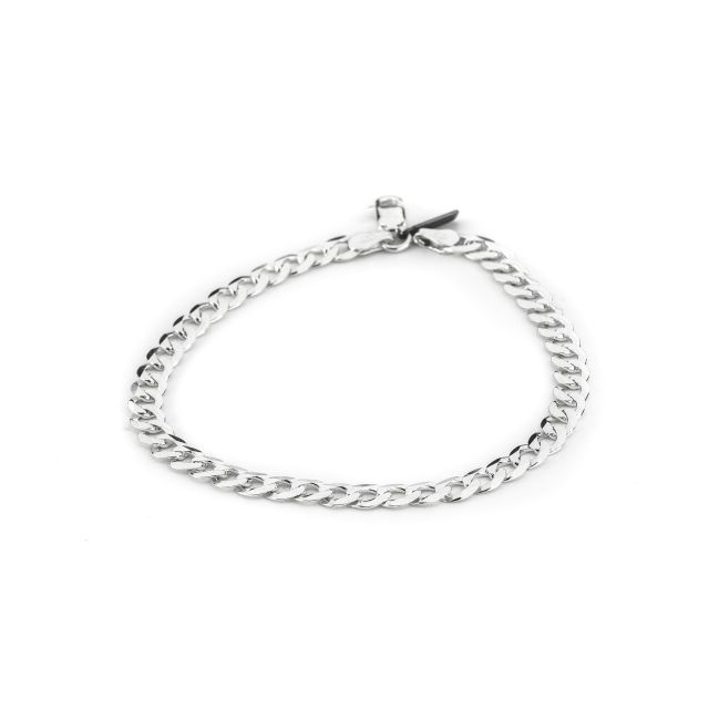 Bracciale in argento a maglia grumetta