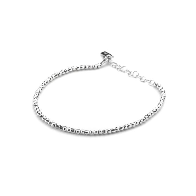 Bracciale in argento a pallina diamantata