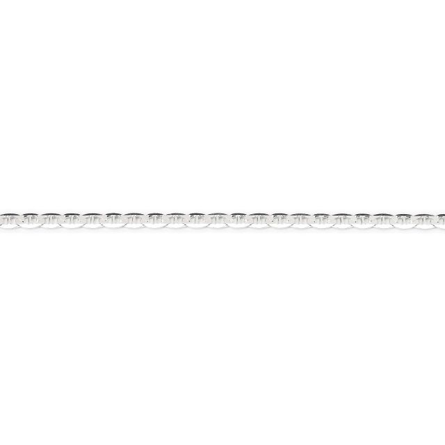 Bracciale in argento maglia traversino