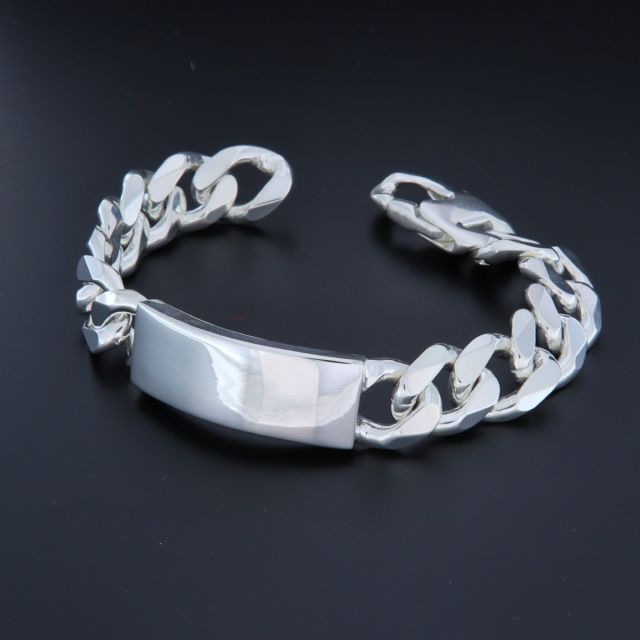 Bracciale massiccio con piastra 