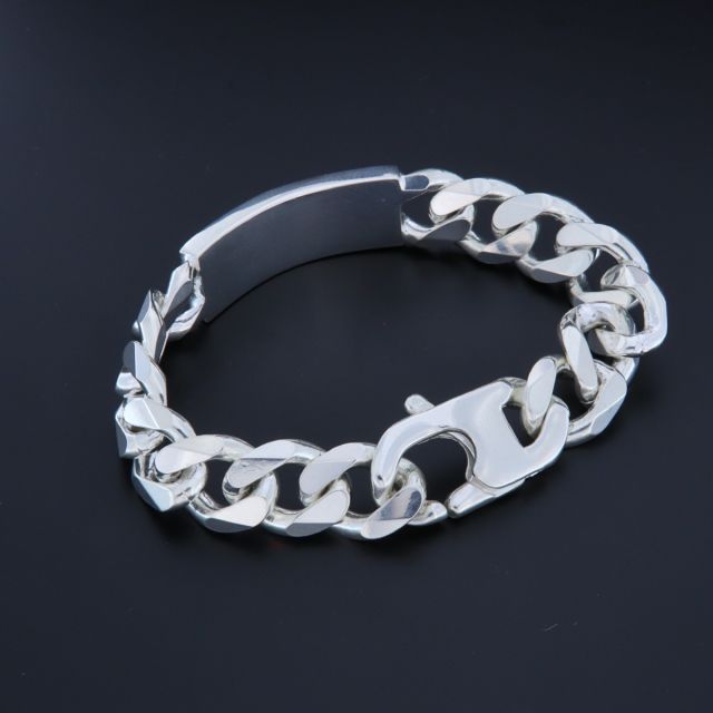 Bracciale massiccio con piastra 