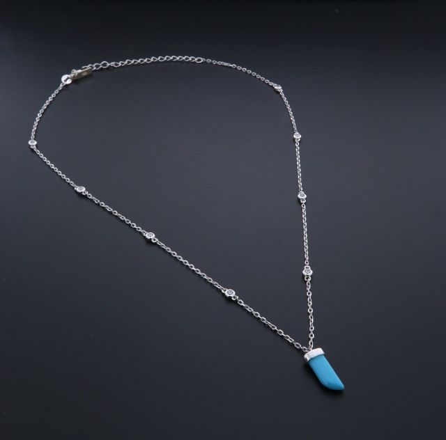 Collana argento 925‰ CORNO TURKESE
