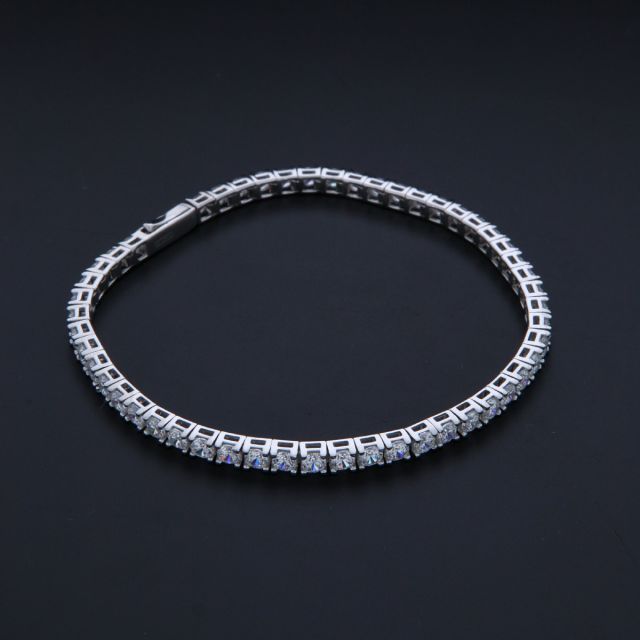 bracciale tennis argento e zirconi 3.2MM