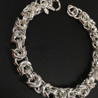 Bracciale in argento 925‰ maglia bizantina 