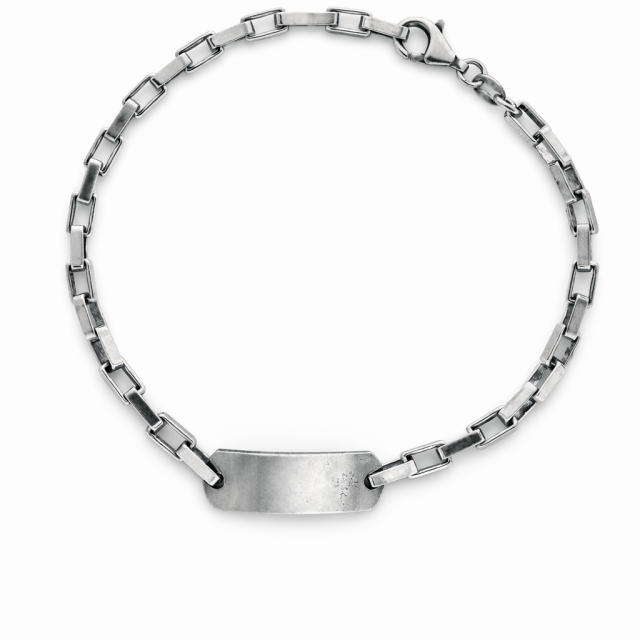 Bracciale forzatina con targa 