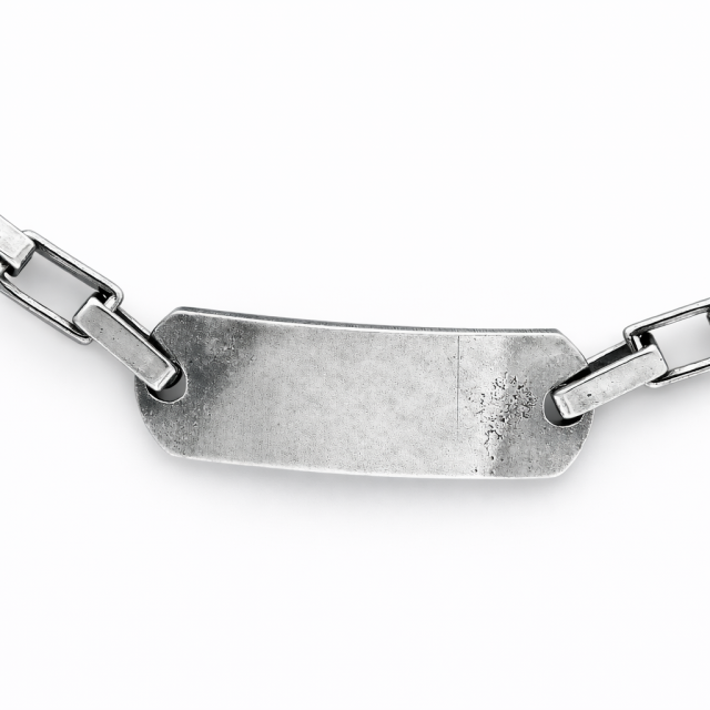 Bracciale forzatina con targa 