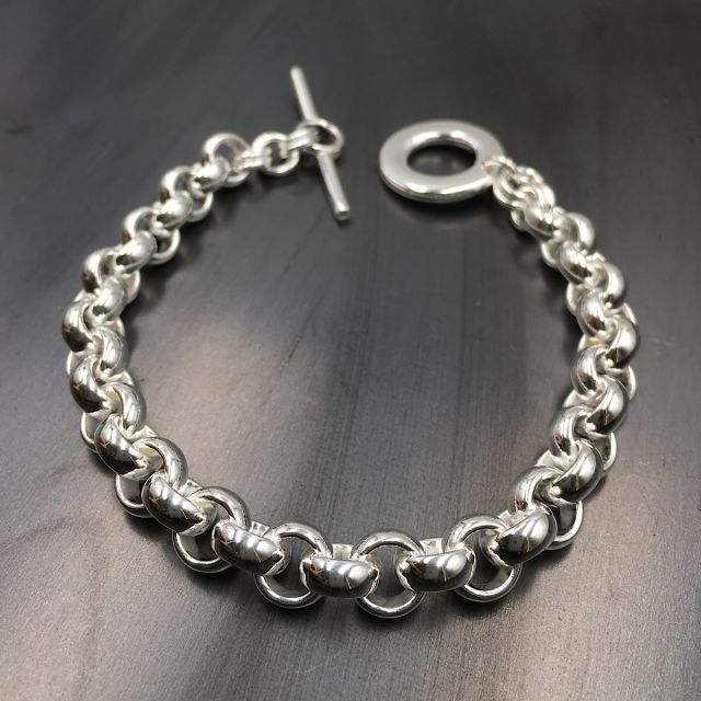 bracciale in argento 925‰ maglia rolò 