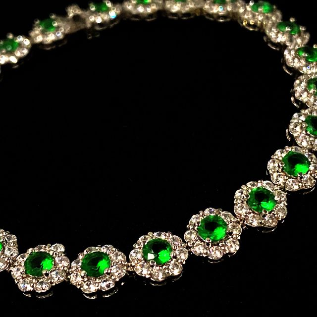 bracciale in argento 925‰ con zirconi colorati