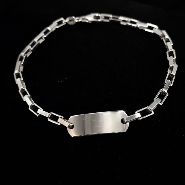 bracciale in argento 925‰ targa