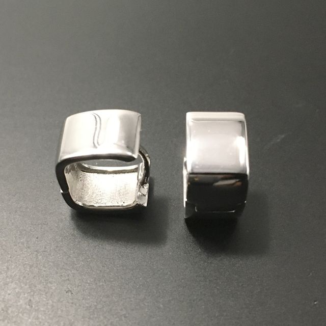 orecchini lastra quadrata in argento 925‰