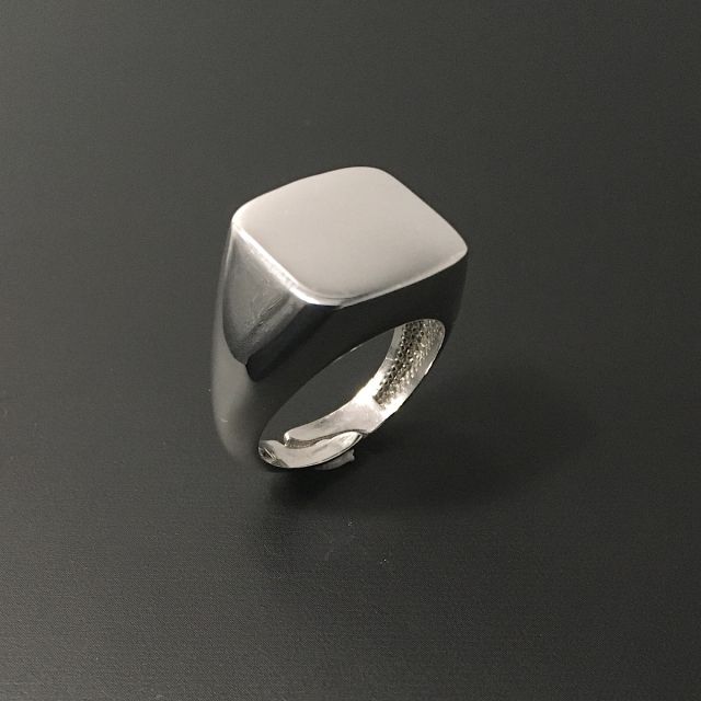 Anello in argento 925‰ quadrato PERSONALIZZABILE