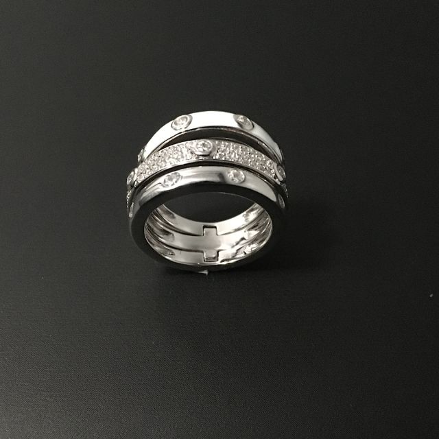 Anello in argento925‰ zirconi e smalto 