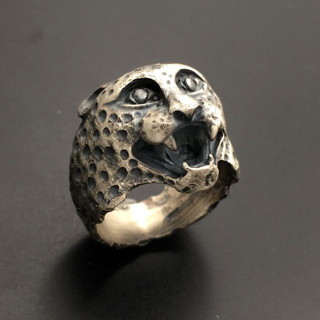 Anello Leopardo in argento 925‰