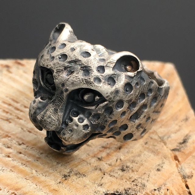 Anello Leopardo in argento 925‰