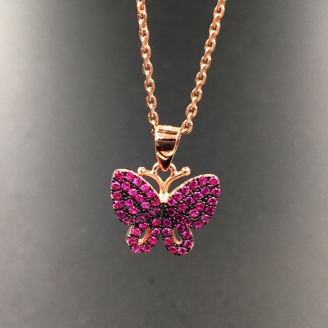 Ciondolo Farfalla in argento 925% rosè 