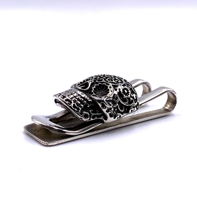 Ferma soldi SKULL in argento 925‰ 