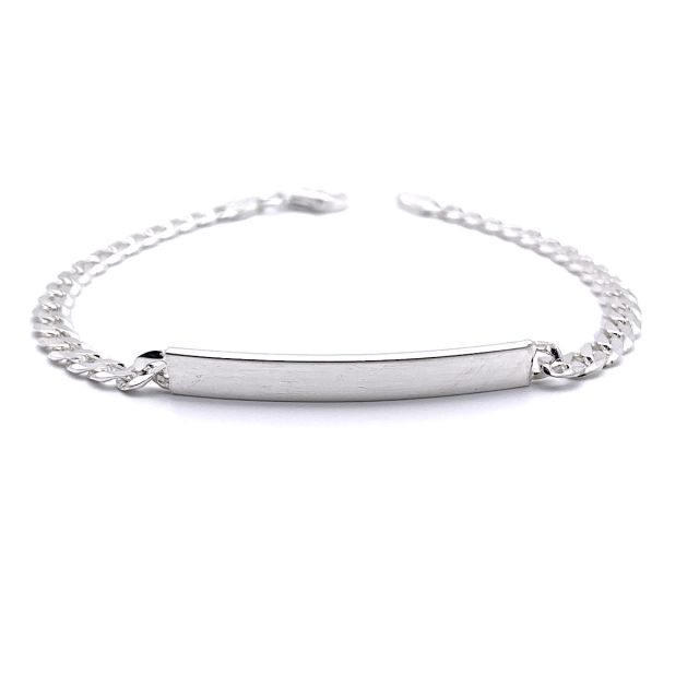 Bracciale targa argento