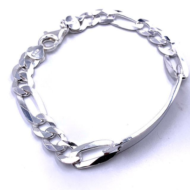 Bracciale targa in argento 925‰ 