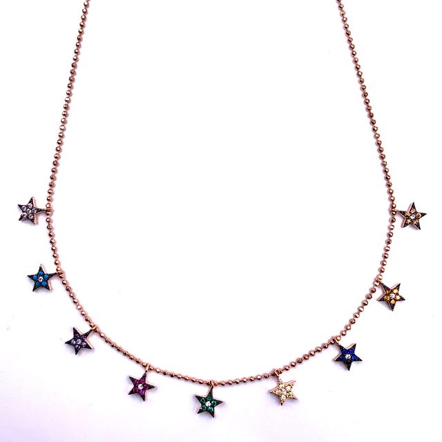 Collana pallina con stelle