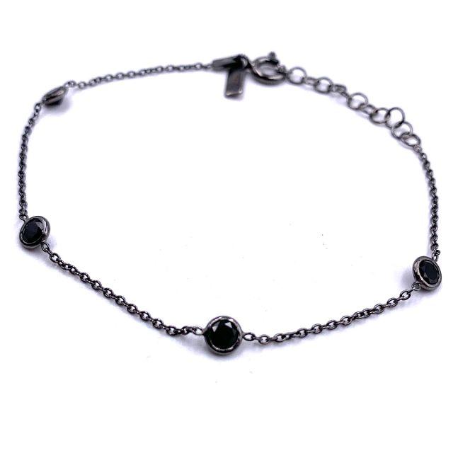 Bracciale in argento 925‰ rodio nero