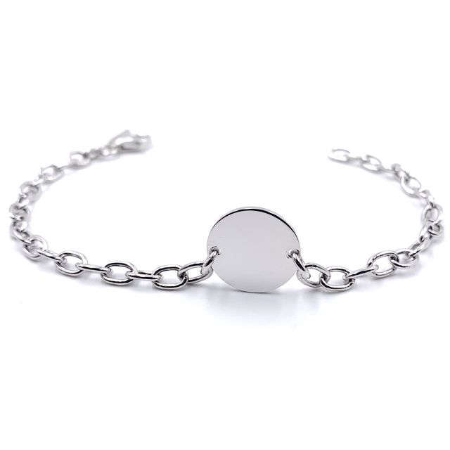 BRACCIALE ARGENTO CENTRALE TONDO