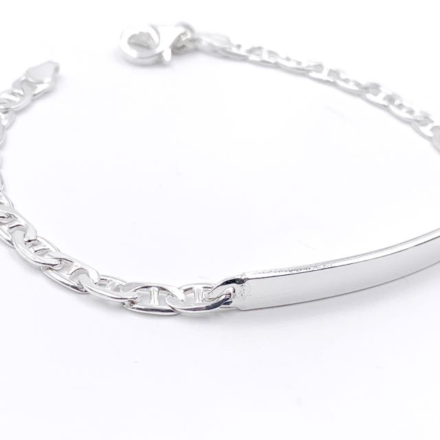 BRACCIALE TARGA ARGENTO