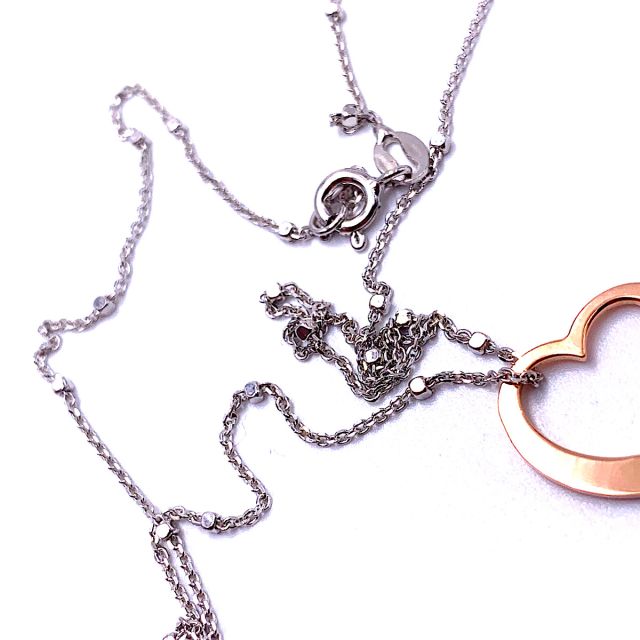 Collana in argento 925‰ con cuore rosè 